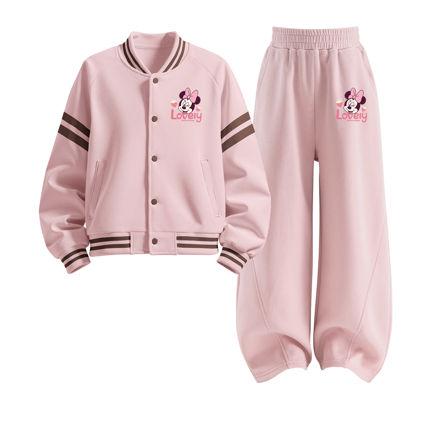 

Детская повседневная спортивная одежда Disney, розовый