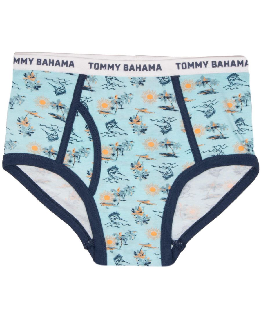 Комплект из 5 хлопковых трусов для мальчиков Tommy Bahama, Blue/gray — фото 2