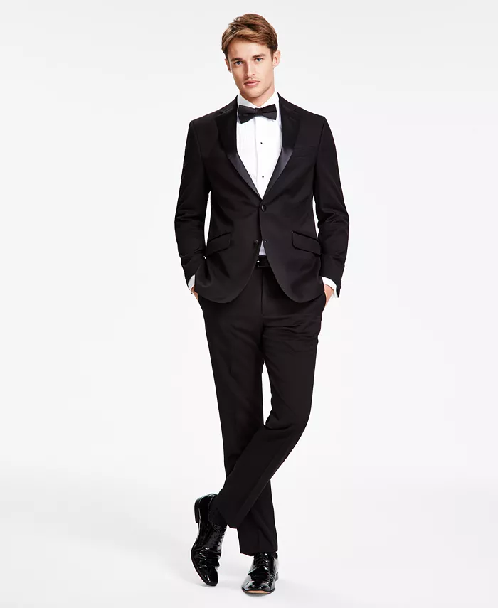 

Мужской классический костюм-смокинг Slim-Fit Ready Flex Kenneth Cole Reaction, черный