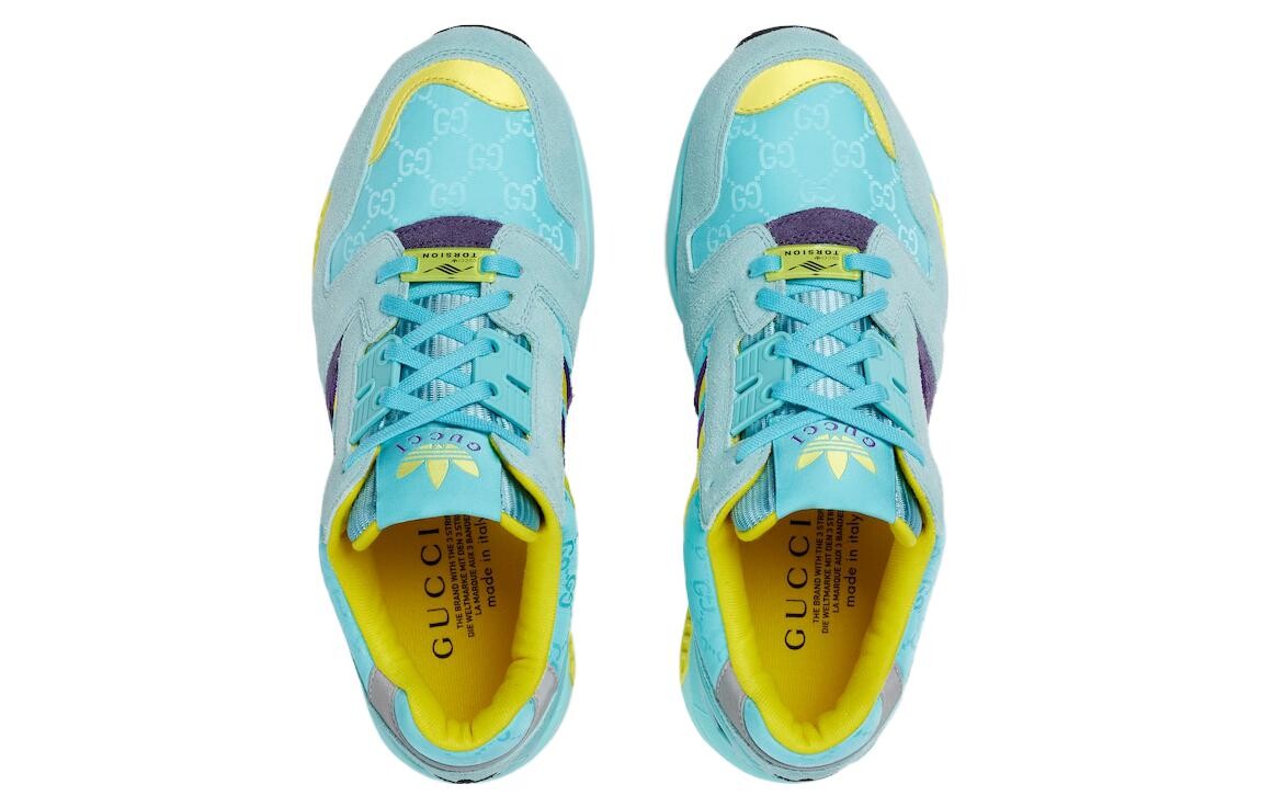Кроссовки женские Adidas X Gucci ZX 8000, морской — фото 4