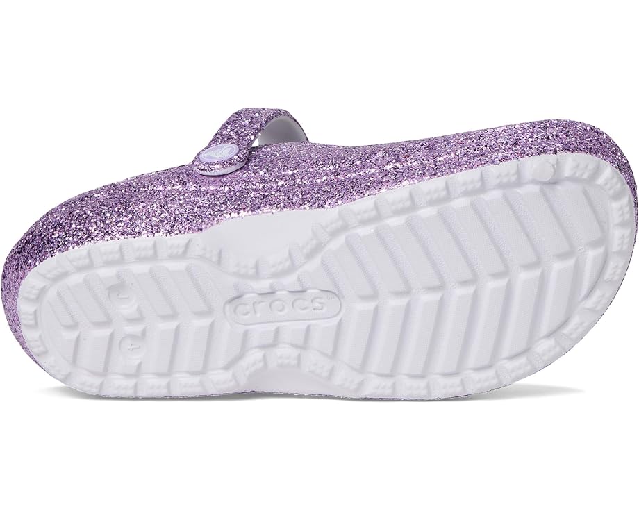 Детские кроксы Crocs Classic Lined Glitter Clog (для малышей) Crocs Kids, Purple Moon — фото 3