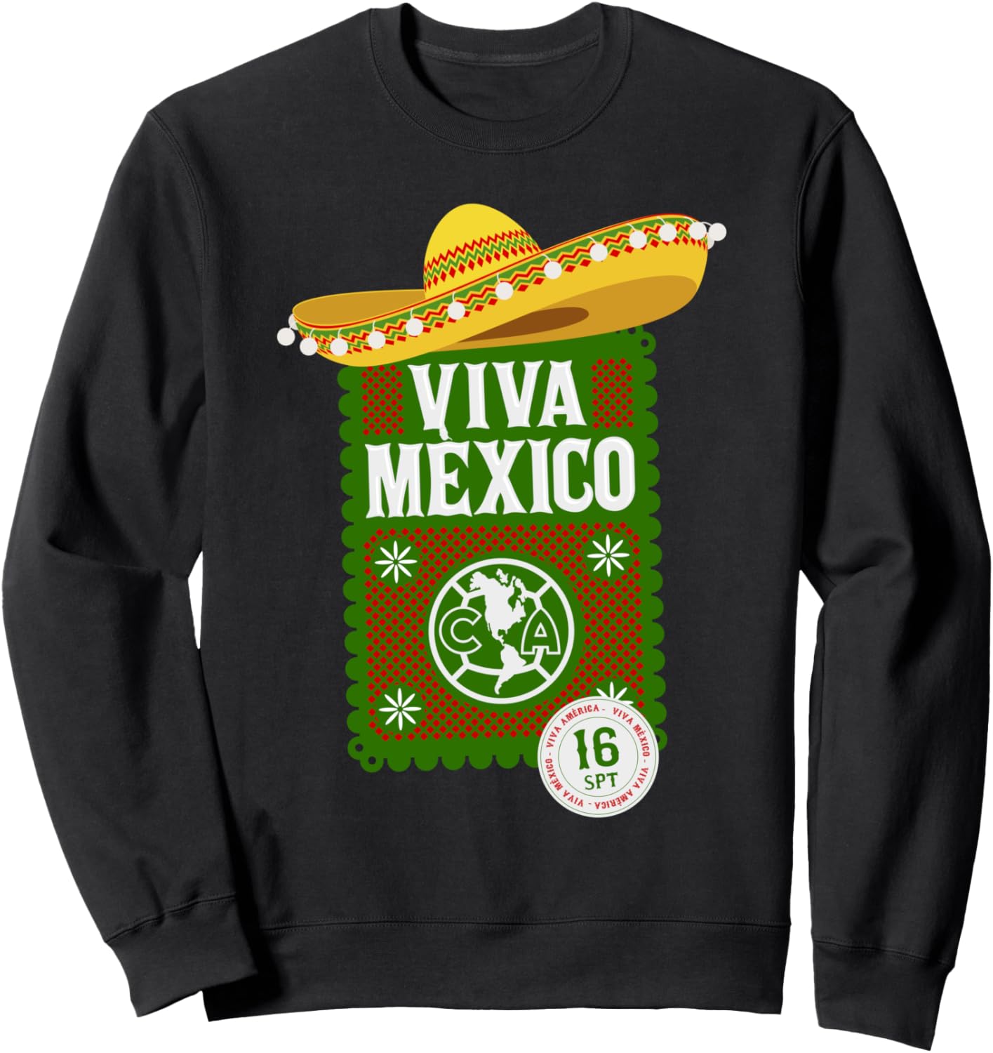 

Клуб Америка - Толстовка ко Дню независимости Мексики Club America, черный