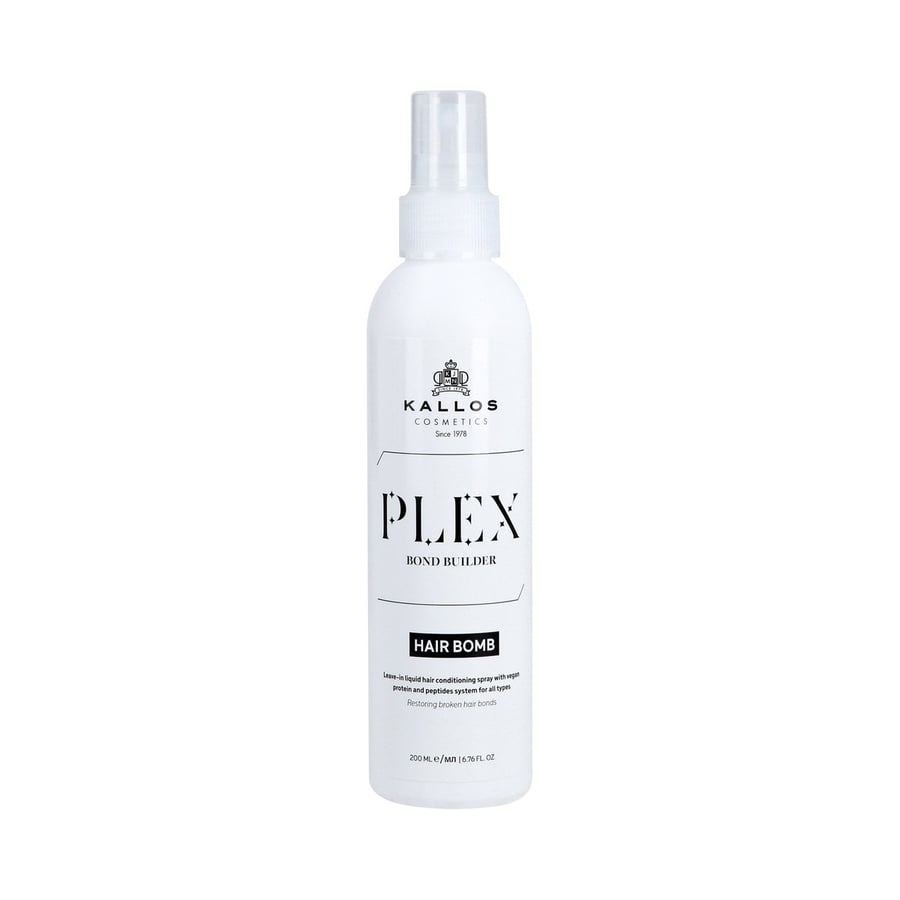 

Kallos Plex Bond Builder Hair Bomb, кондиционер для волос с растительным протеином и пептидным комплексом, 200 мл