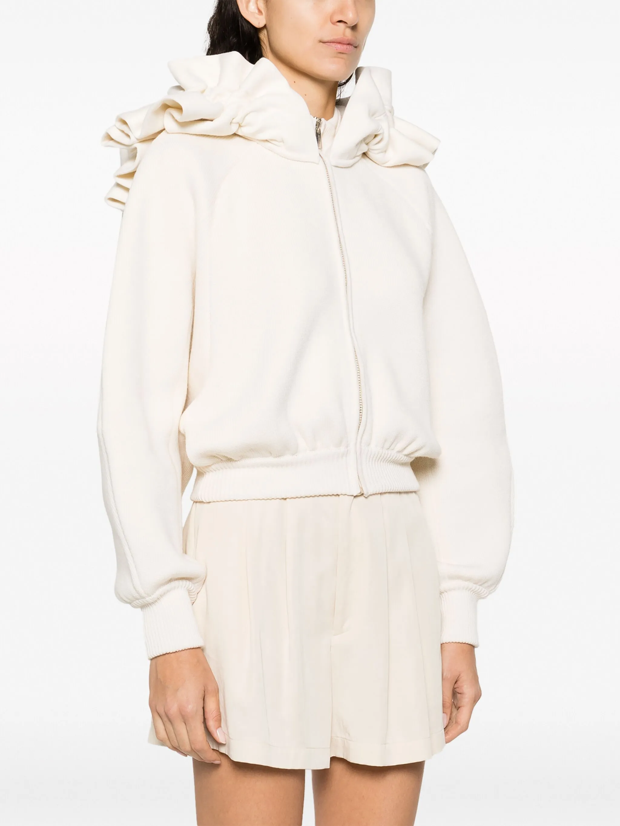 Толстовка La Maille с кринолином и оборками Jacquemus, бежевый — фото 3