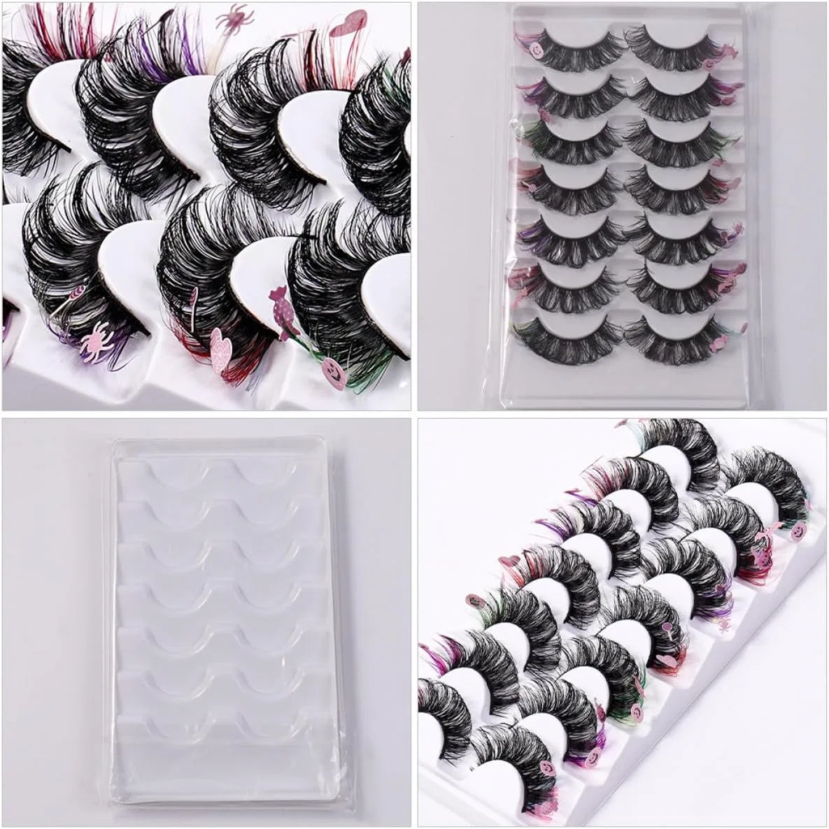 Накладные ресницы Color False Eyelash Extension, 7 пар, разноцветные — фото 4
