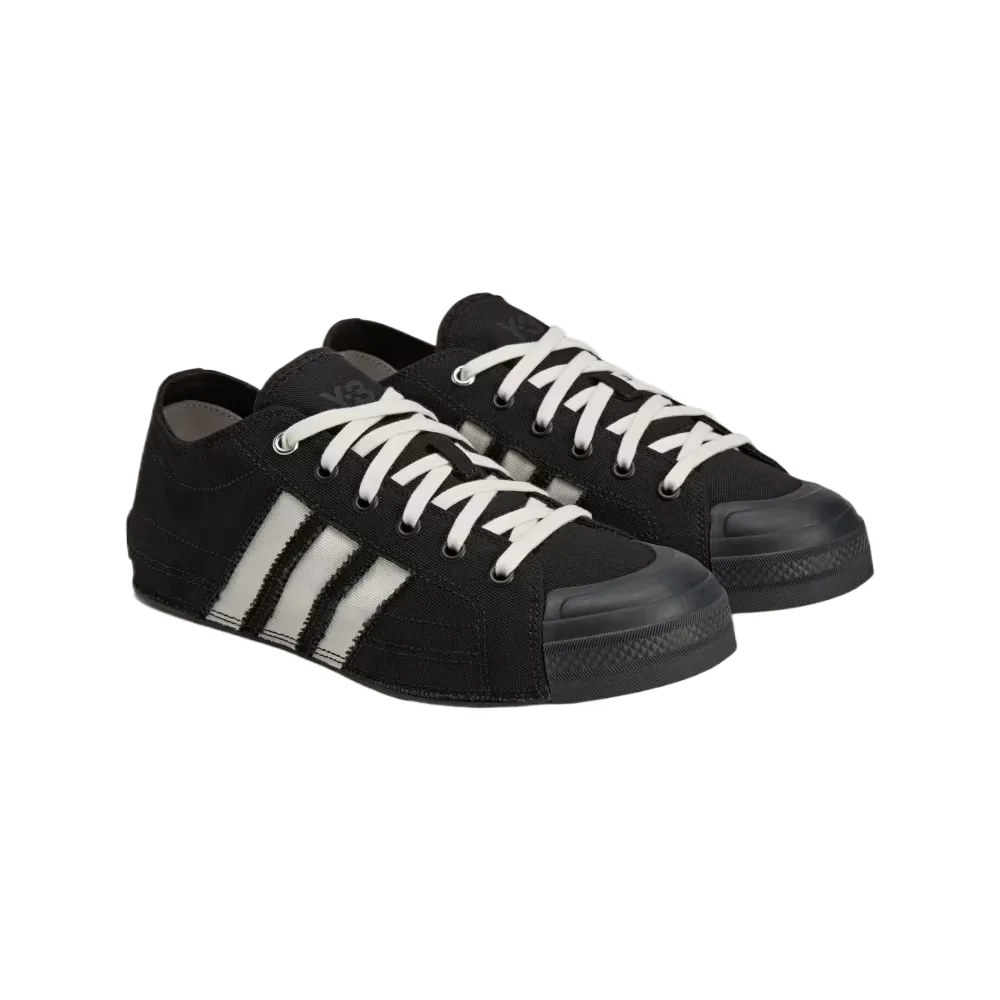 Кроссовки Y 3 Nizza Fabric Low top Unisex Y-3, черный/черный/экрю — фото 4