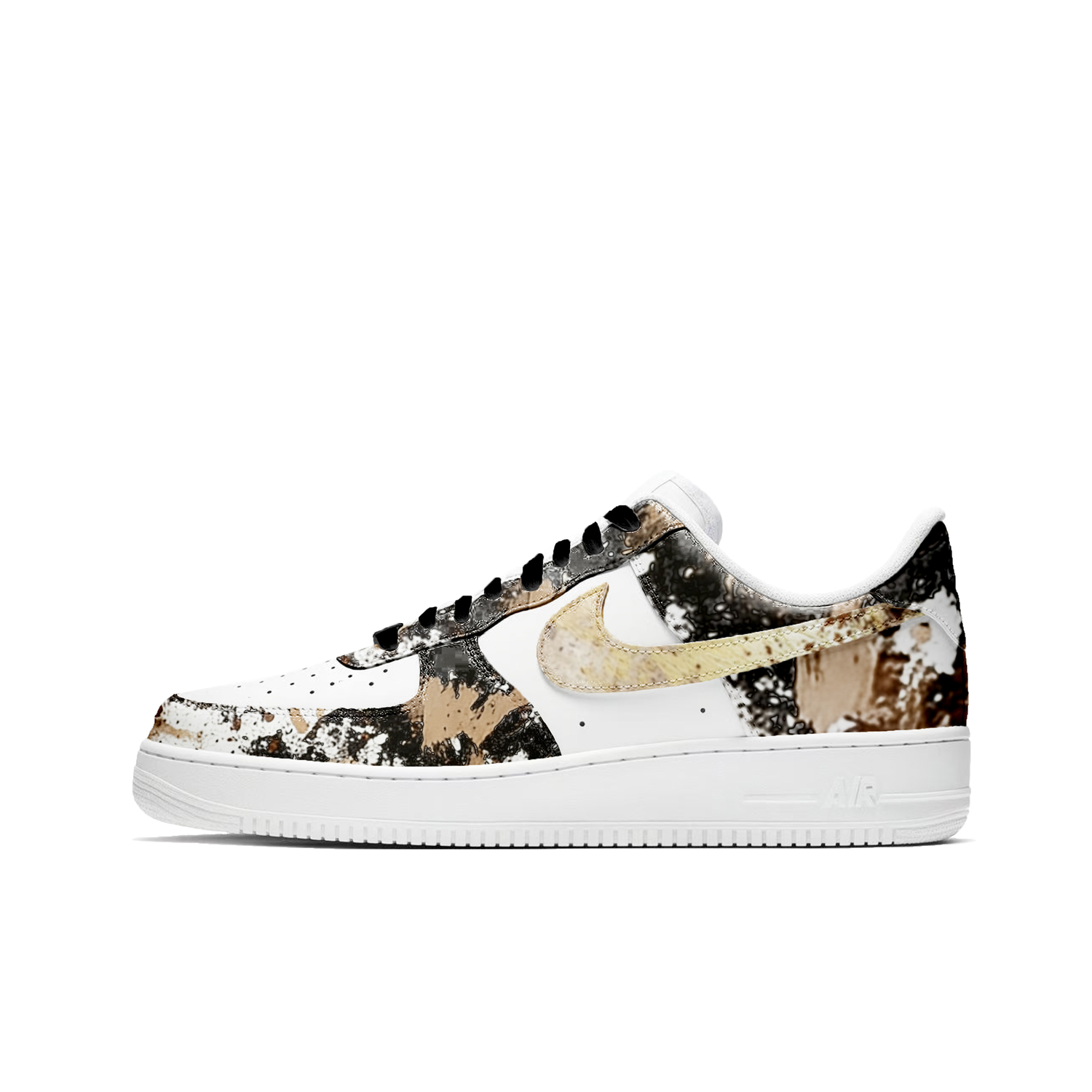 

Air Force 1 Gilded Distressed, премиум, винтаж, ручная роспись граффити, кожа, амортизация, противоскользящая подошва, низкий верх Nike, коричневый