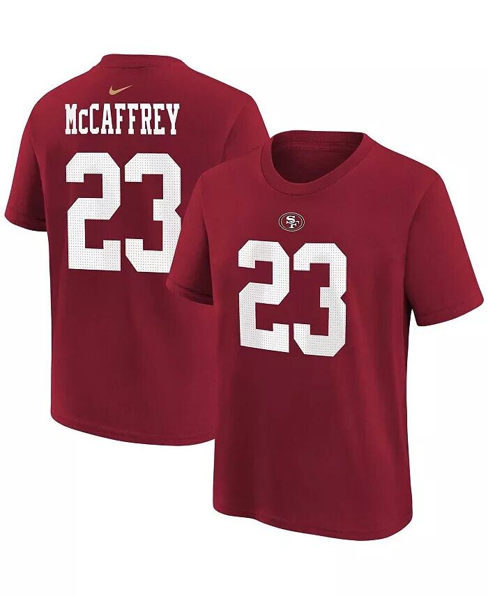

Футболка Big Boys Christian Mc Caffrey Scarlet San Francisco 49ers с именем и номером игрока Nike