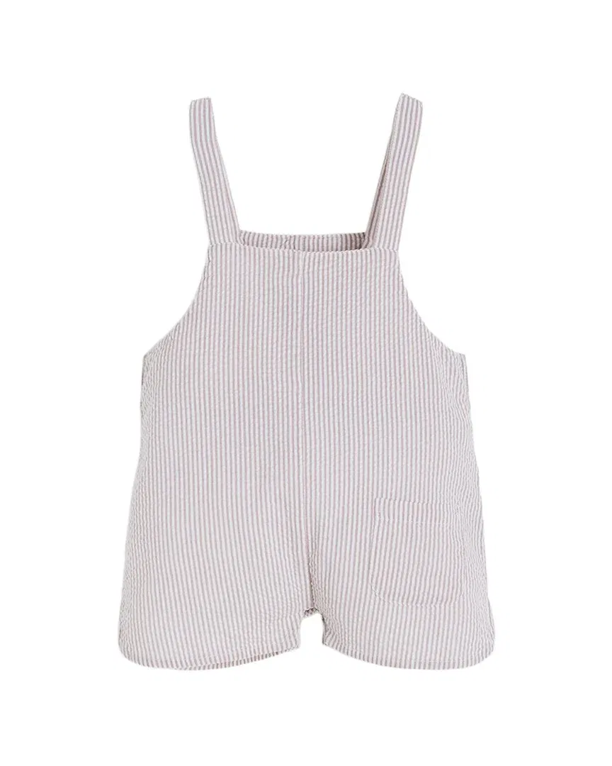 Полосатый комбинезон Babycottons, коричневый — фото 2