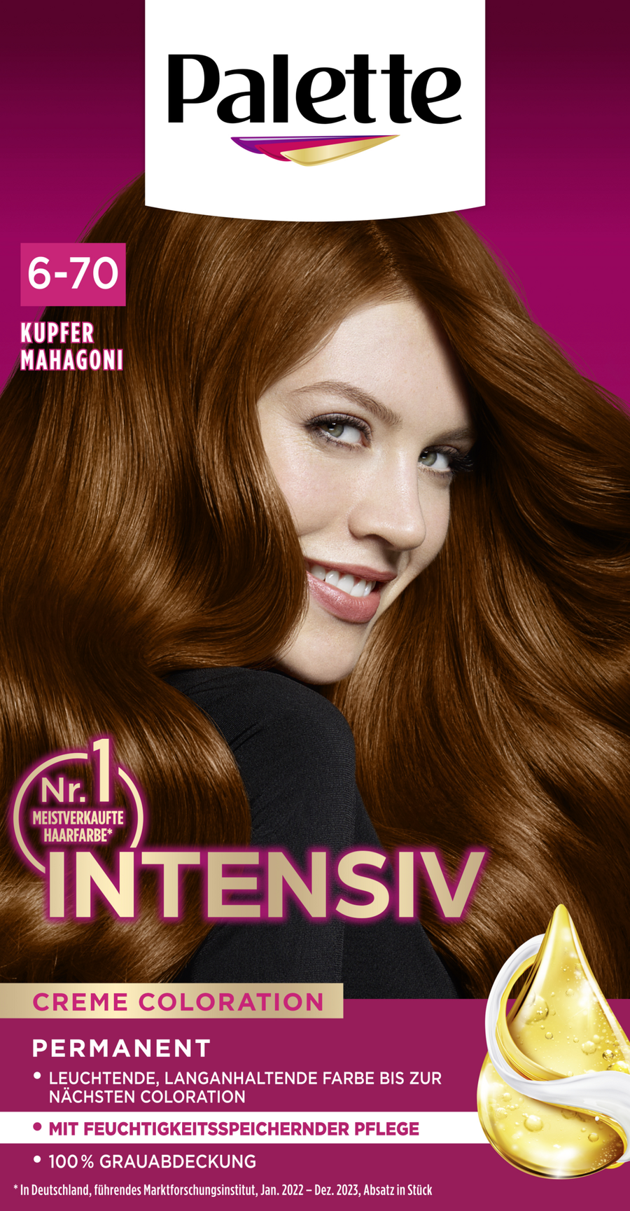 

Краска для волос Poly Palette Intensiv Creme Coloration 6-70 Kupfer Mahagoni