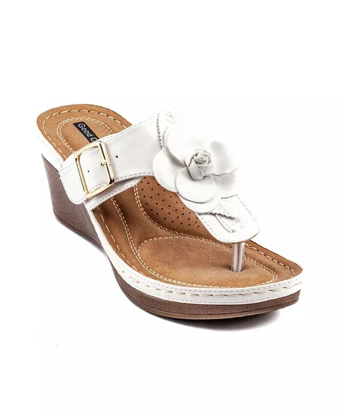

Женские босоножки на танкетке Flora Rosette GC Shoes, белый