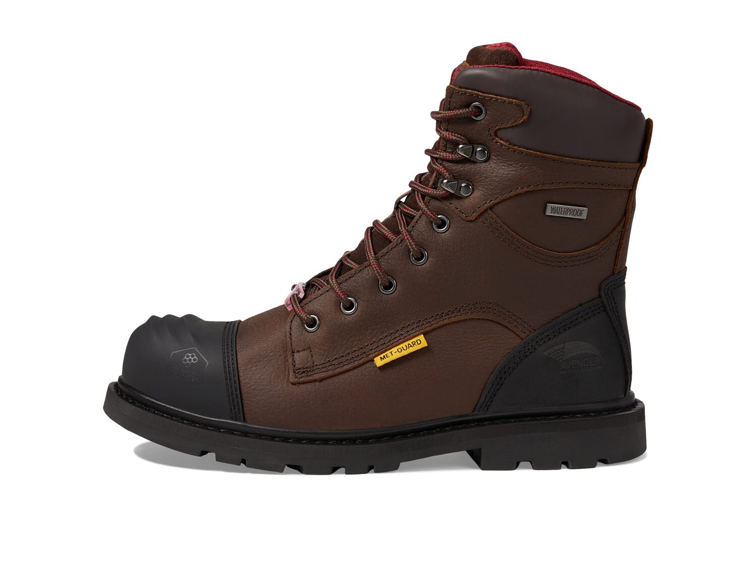 

Ботинки Avenger Work Boots Hammer 8" Int Met Guard CN WP PR EH, коричневый