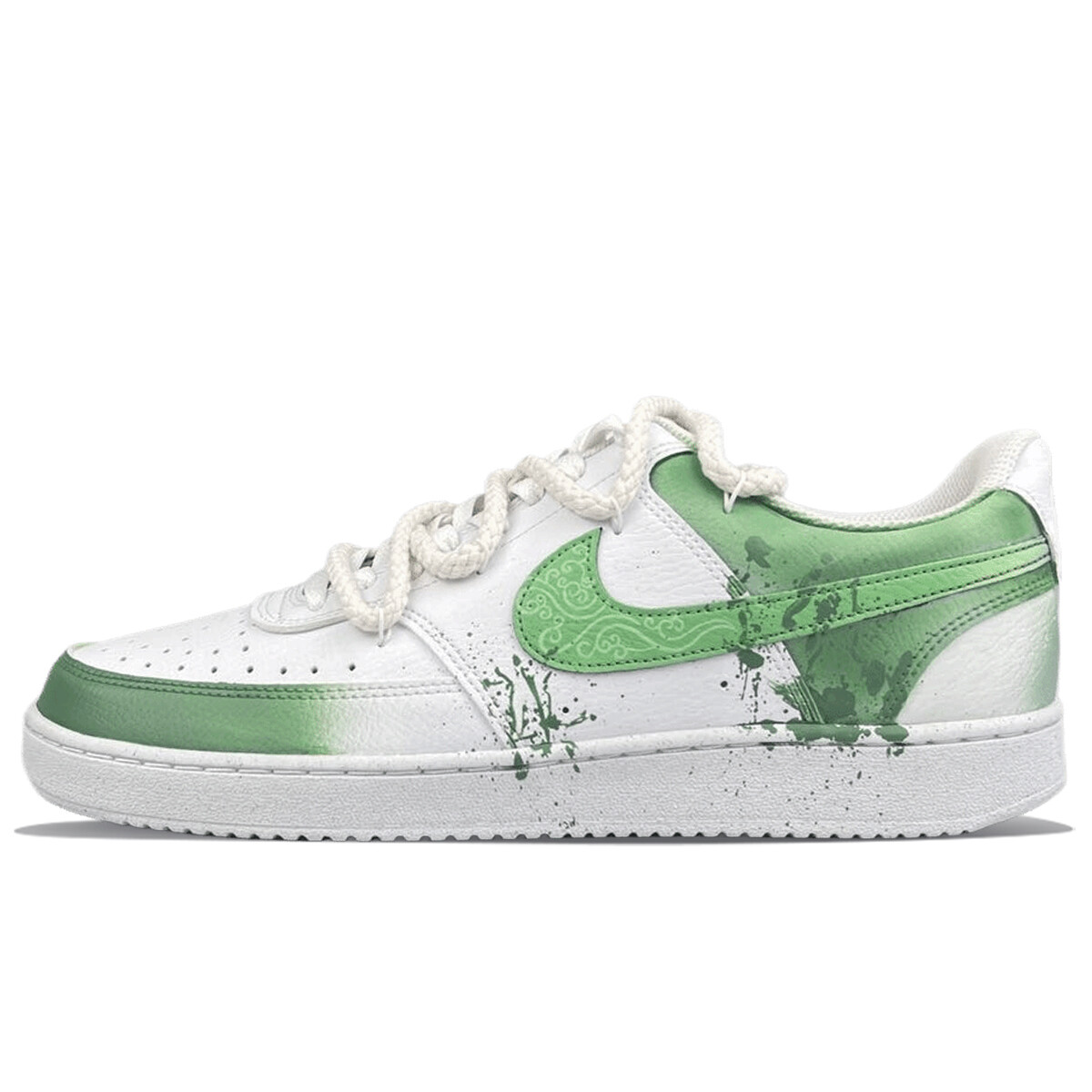 

Кроссовки Nike Court Vision Skateboarding Shoes Men Low-top Green/White, цвет Jasper