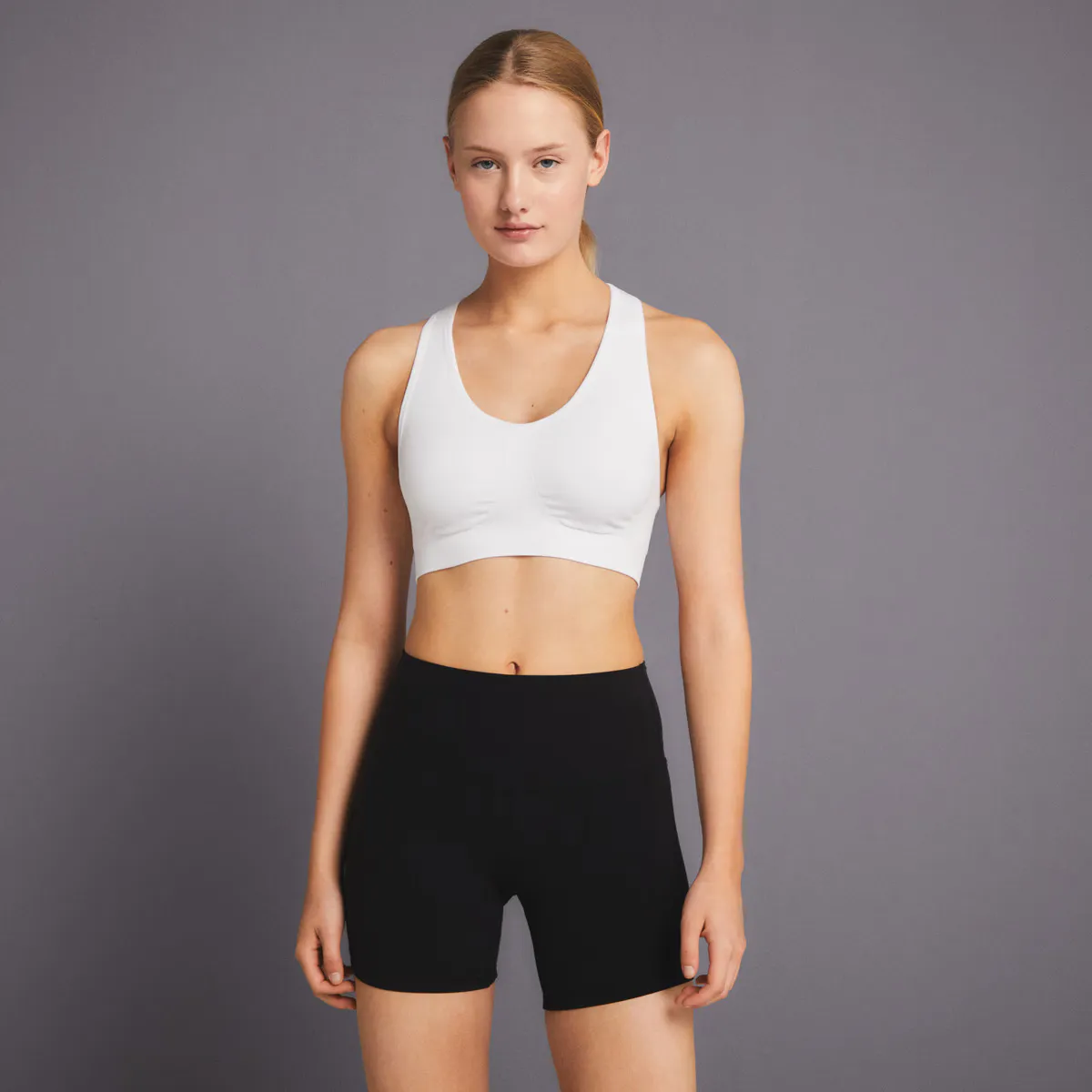 

Boomerang Женский тренировочный спортивный бюстгальтер, белый