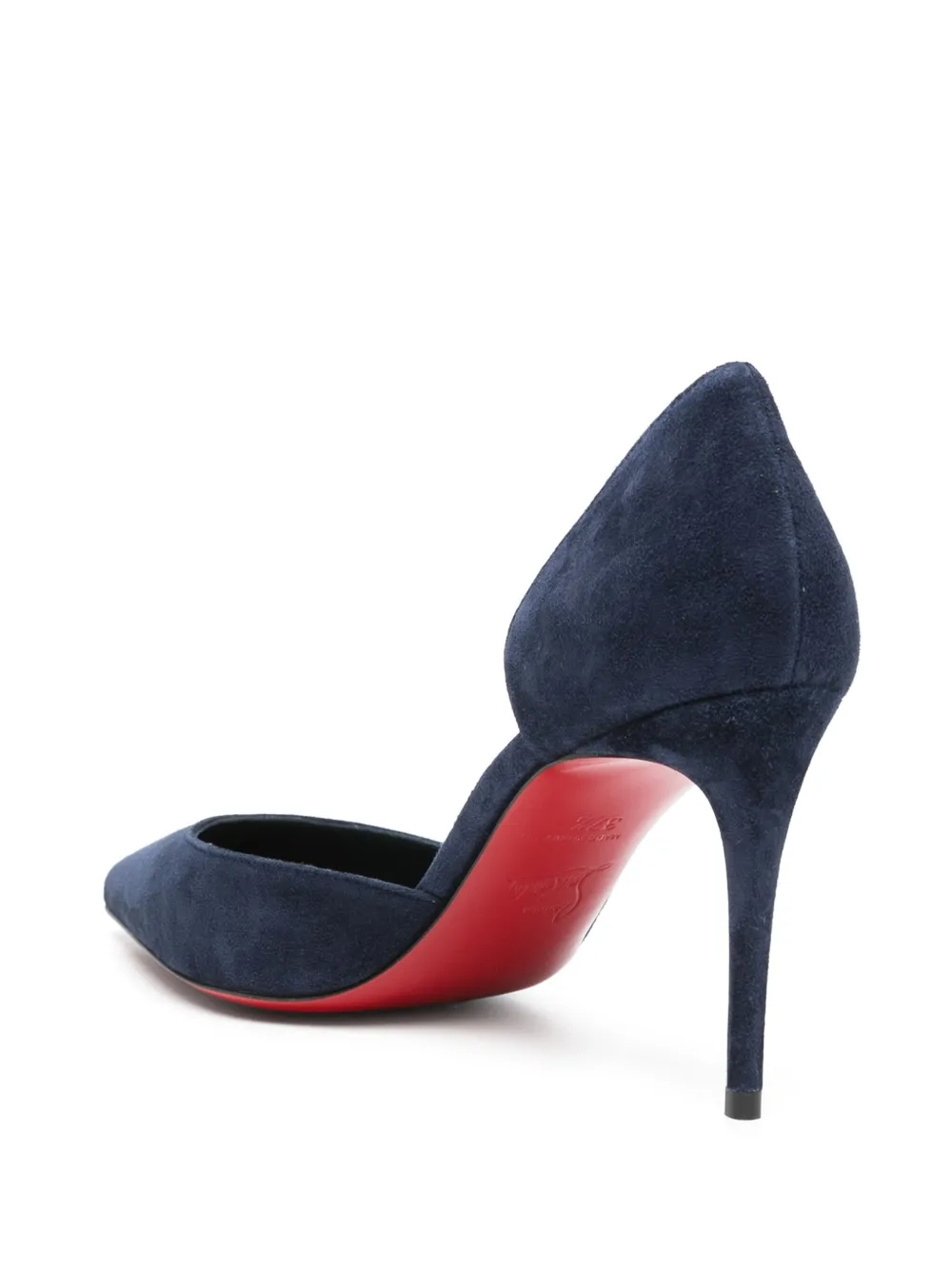 Туфли на каблуке из кожи высотой 90 мм Christian Louboutin, синий — фото 3