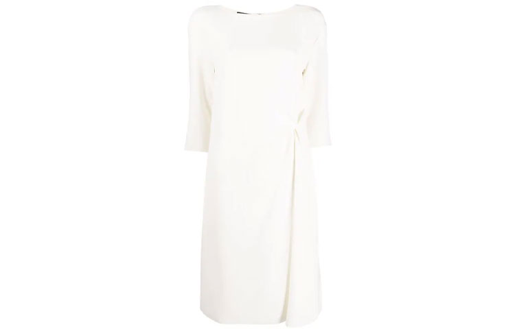 

EMPORIO ARMANI SS22 Женское платье с длинными рукавами, белое