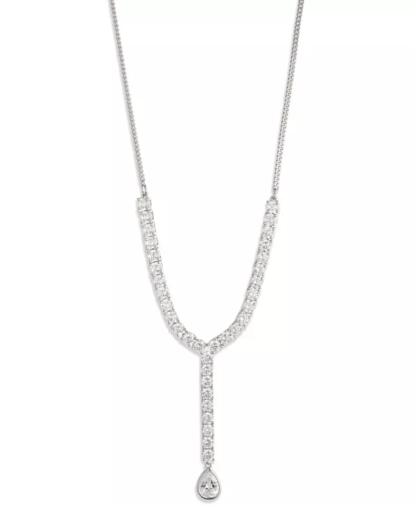 

Y-Образное ожерелье с удлинителем из стеклянного камня Givenchy, white