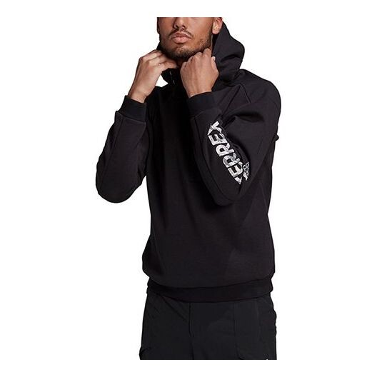 

Толстовка adidas Terrex Explore Zipper Pocket Solid Color Sports Pullover Black, черный