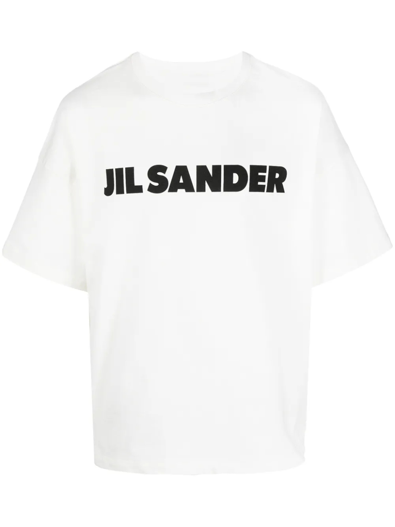

Футболка с короткими рукавами и логотипом Jil Sander, белый