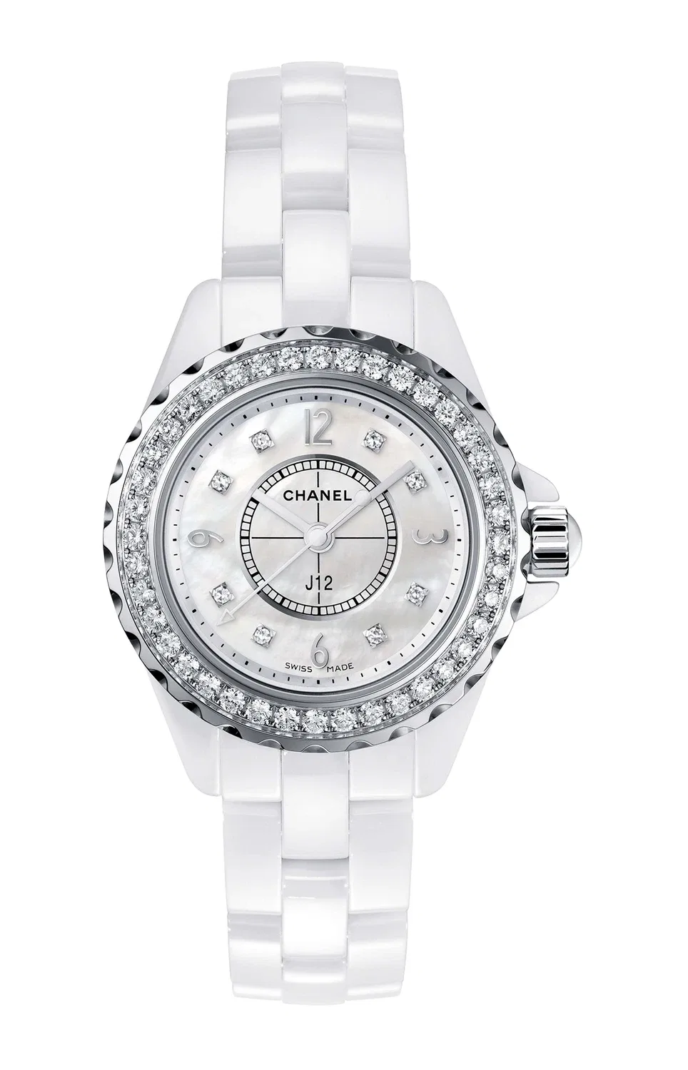БЛАНШ УКАЗАТЕЛИ И БРИЛЛИАНТОВЫЙ БЕЗЕЛЬ - H2572 CHANEL, серебряный