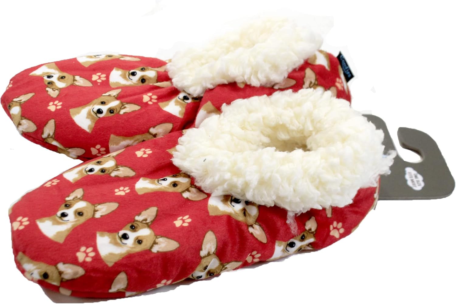 Тапочки Comfies - Уютные домашние тапочки с шерпой для женщин и мужчин - Домашняя обувь - Подарок любителям животных - Нескользящая подошва - Один размер подходит большинству - Унисекс, Chihuahua — фото 3