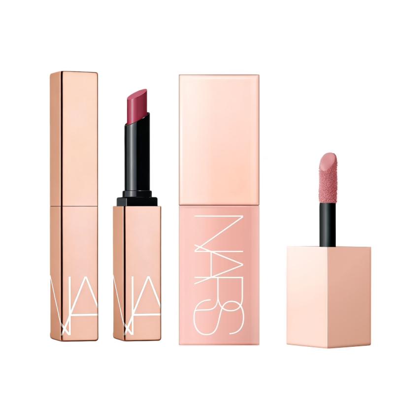 NARS Little Pink Gold Blush Makeup Sets Легко растушевывающийся жидкий румянец для лица 7мл + миниатюрная помада Pink Gold 1,5г — фото 2