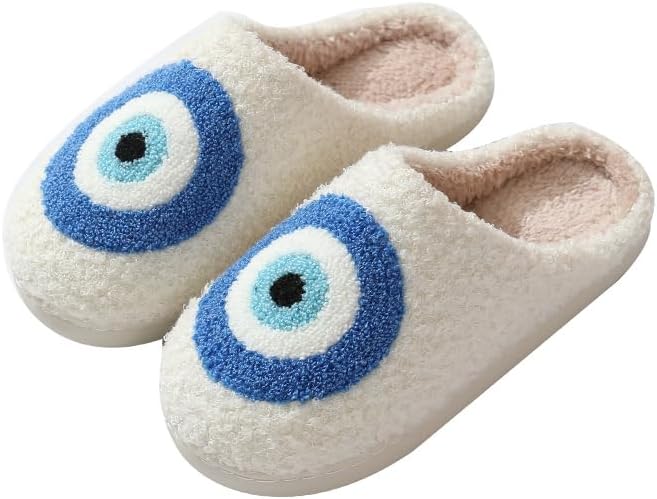 

Рождественские тапочки, Хэллоуинские тапочки, милые осенние меховые туфли, подарки для женщин и мужчин, теплые домашние тапочки для вечеринок Generic, белый