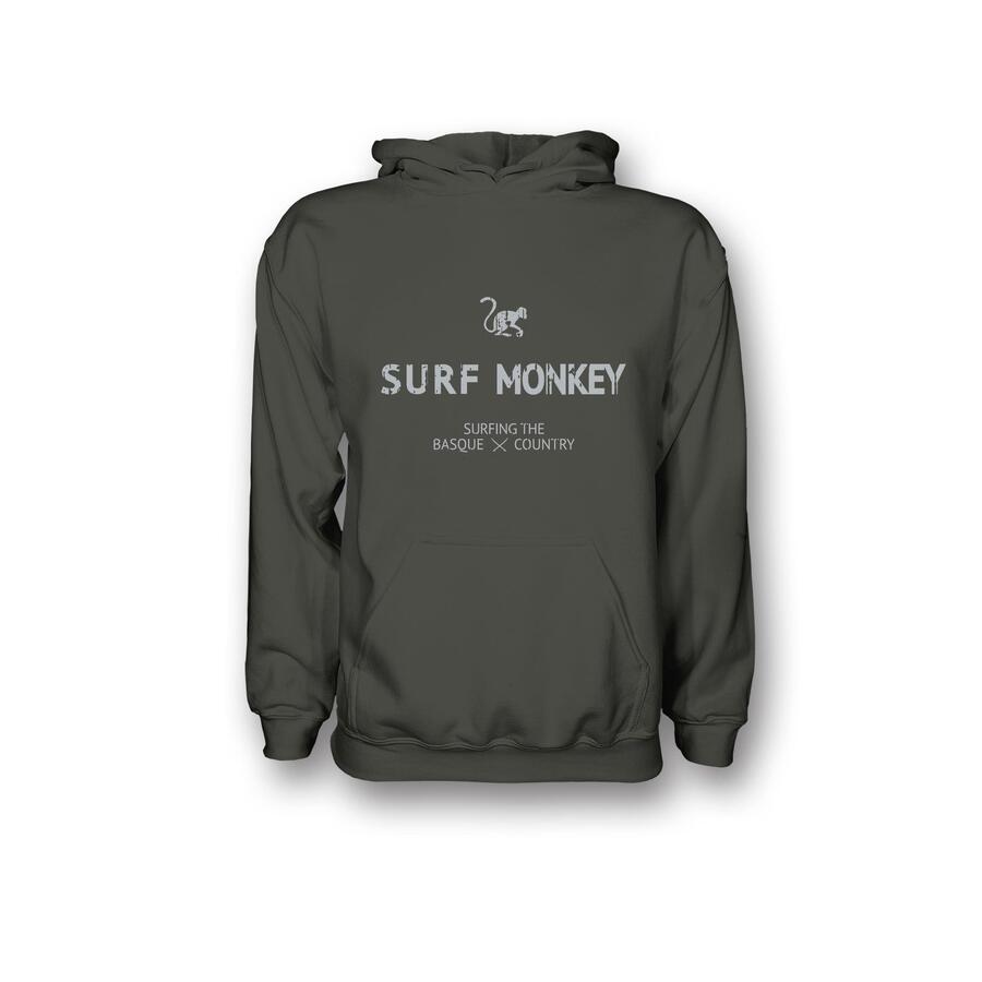 

SURF MONKEY Толстовка с капюшоном / Мужская/Женская - Органический хлопок (Зеленая)