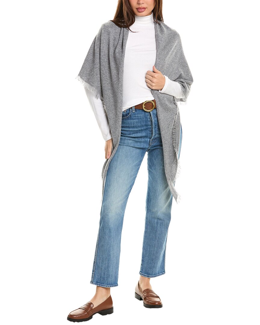 

Треугольная накидка Forte Cashmere Fringe Cashmere, серый