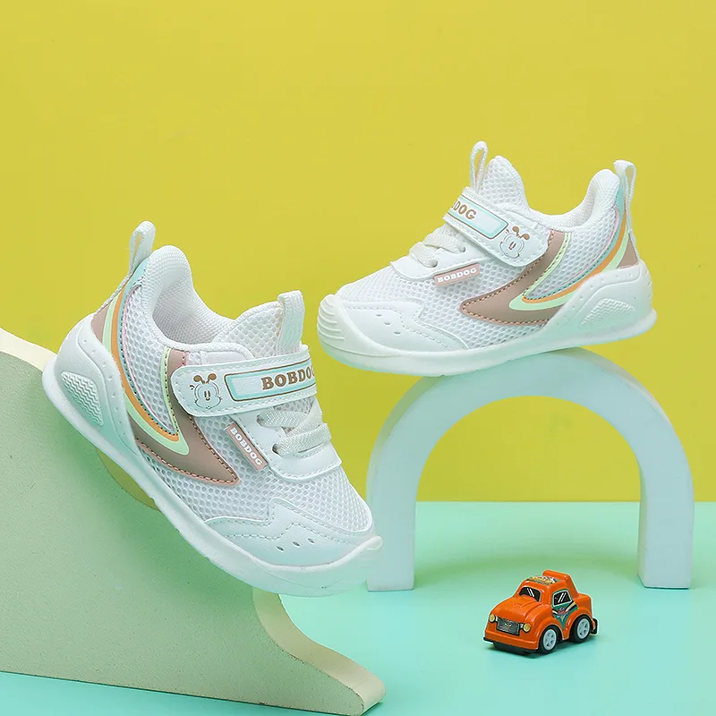 Кроссовки low top для малышей anti kick rebound BOBDOG, DQBBXb202 Light Pink[Breathable Mesh] — фото 4