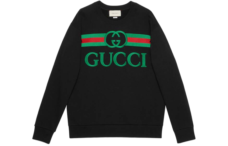 

Толстовка женская Gucci с логотипом, черный / зеленый