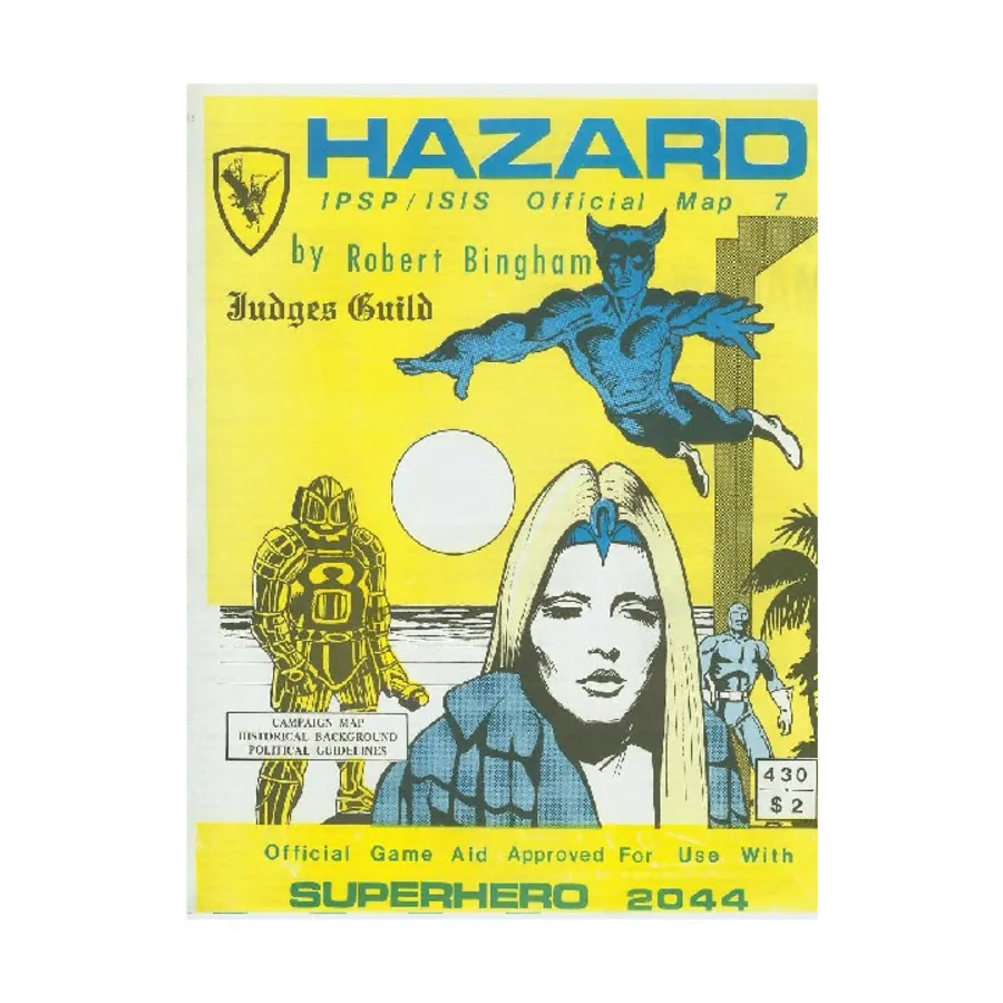 

Hazard Campaign Map, Superhero 2044 (Judges Guild), мягкая обложка