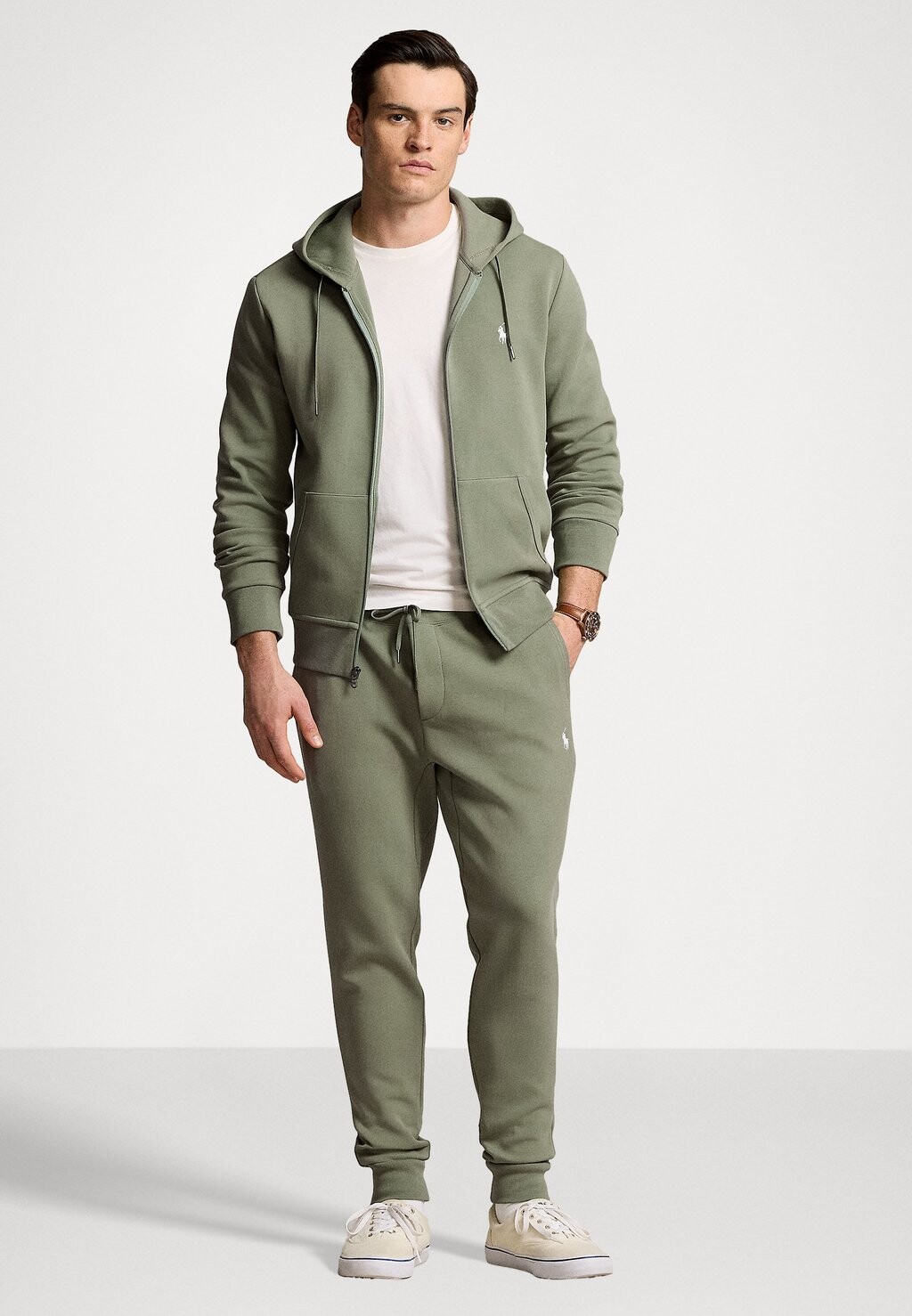 

Толстовка на молнии DOUBLE-KNIT FULL-ZIP HOODIE Ralph Lauren, оливково-зеленый