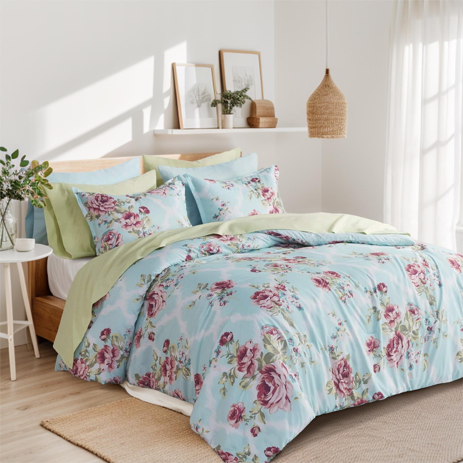 

Комплект постельного белья из 9 предметов Comfort, синий/красный