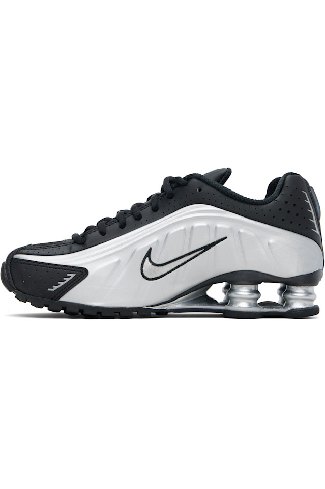 Nike Черно-Серебристые кроссовки Shox R4 — фото 3
