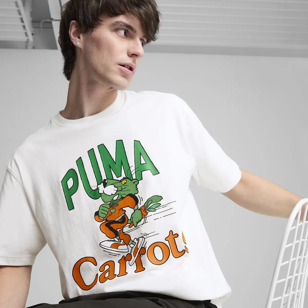 

PUMA X CARROTS Футболка с графическим рисунком Мужская футболка Puma, белый