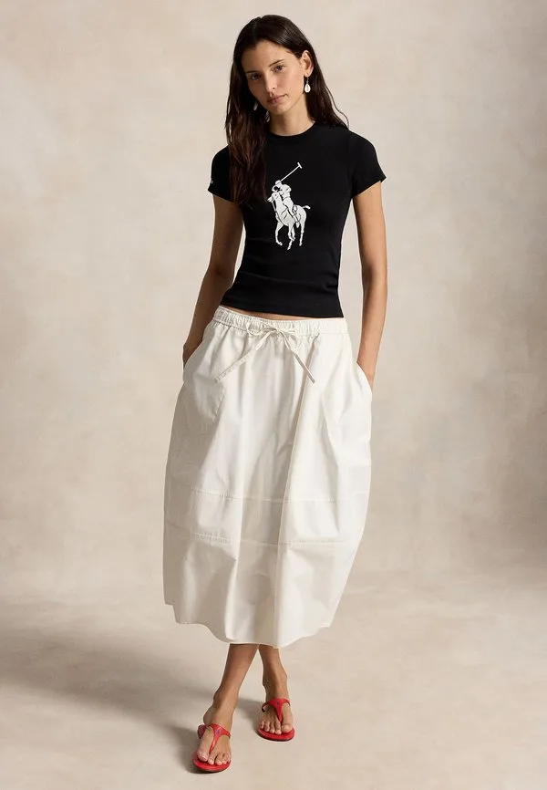 Футболка из эластичного хлопка с принтом «большой пони» Polo Ralph Lauren, Black — фото 2
