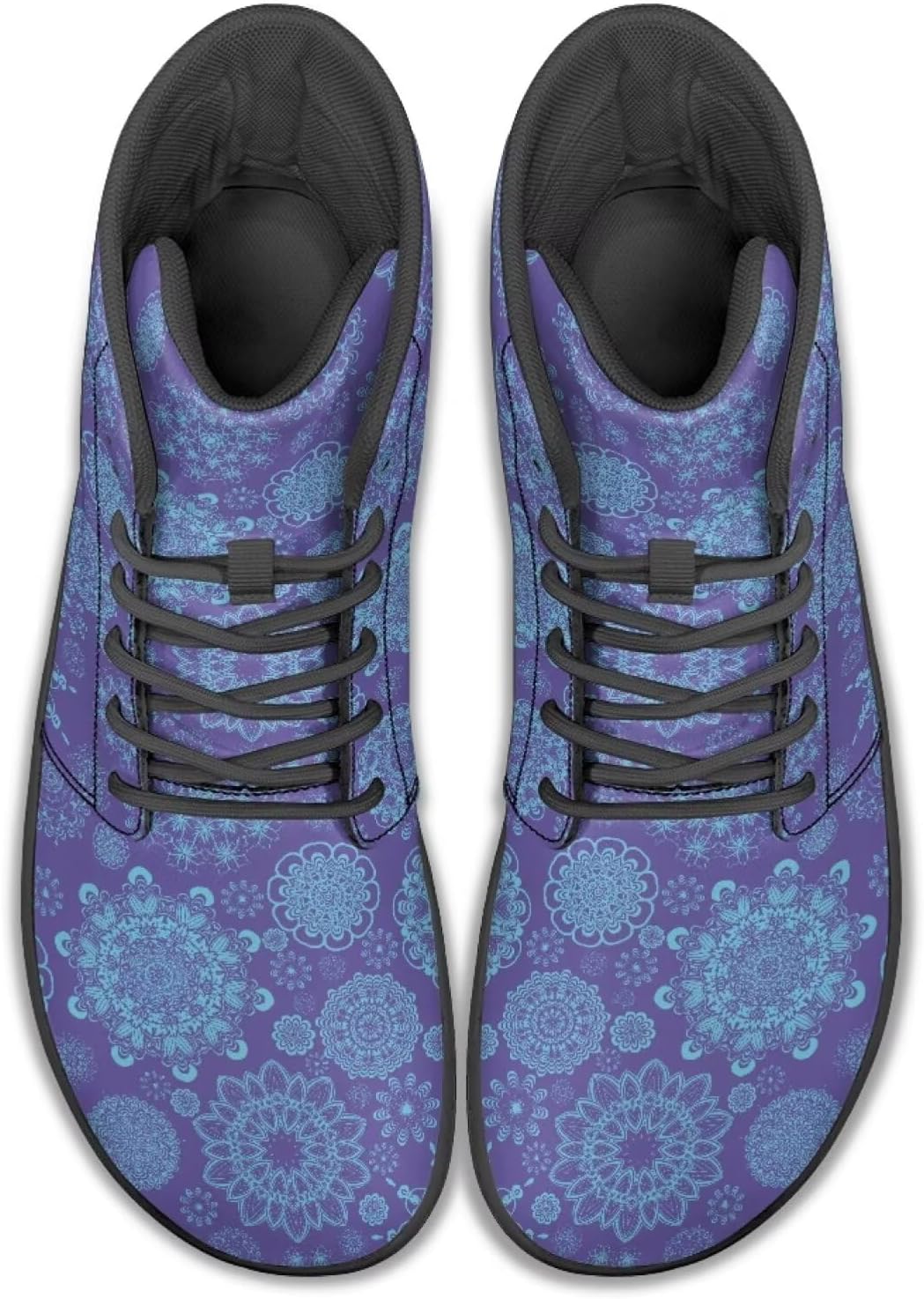 

Высокие кроссовки с мандалой для походов и прогулок, резиновая подошва, минималистичные кроссовки для бега для мужчин, обувь с нулевым перепадом Watdotory, синий