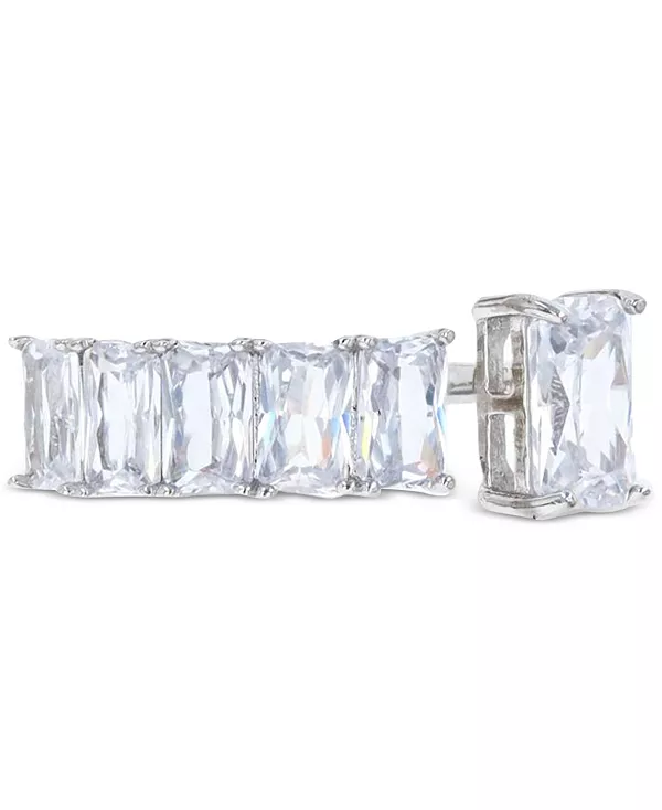 

Кольцо-Манжета с несколькими камнями из кубического циркония, маленькое и большое Macy'S, silver