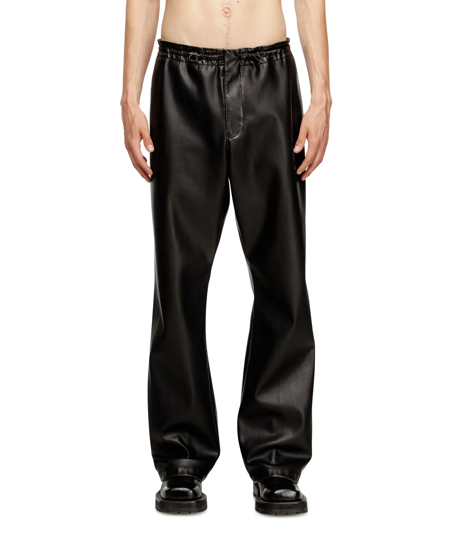 Мужские брюки DIESEL P-RIVERS из искусственной кожи