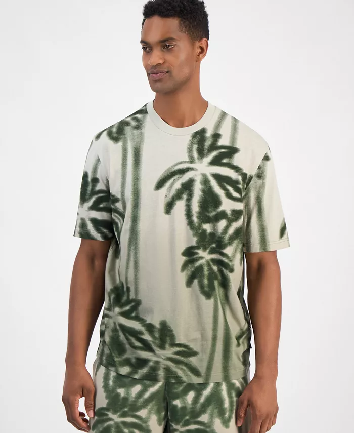 

Мужская футболка с коротким рукавом и принтом пальм, модель Crewneck T-Shirt A|X Armani Exchange, мультиколор