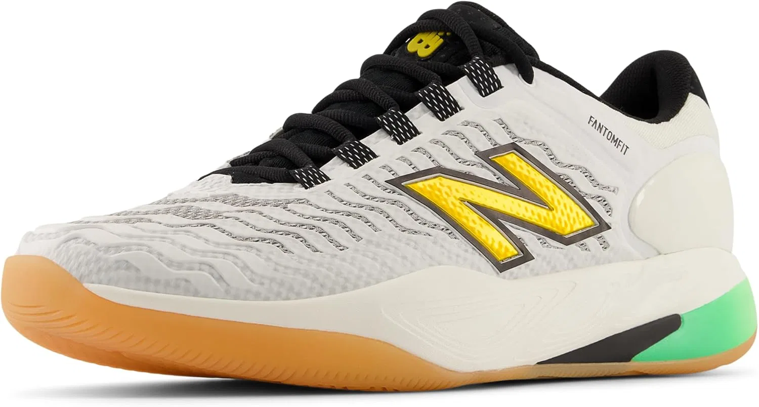 Мужские теннисные кроссовки New Balance Fresh Foam X CT-Rally V2, White Black Metallic Gold