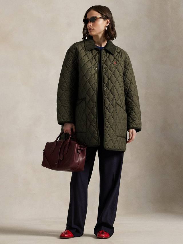 

Пиджак-блейзер Polo с воротником из вельвета Ralph Lauren, Ranger Green