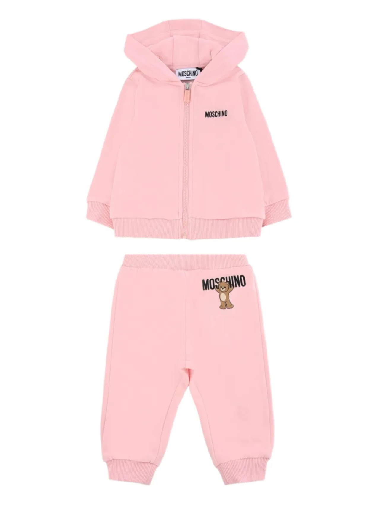 

Moschino Kids спортивный костюм с принтом Teddy Bear, розовый