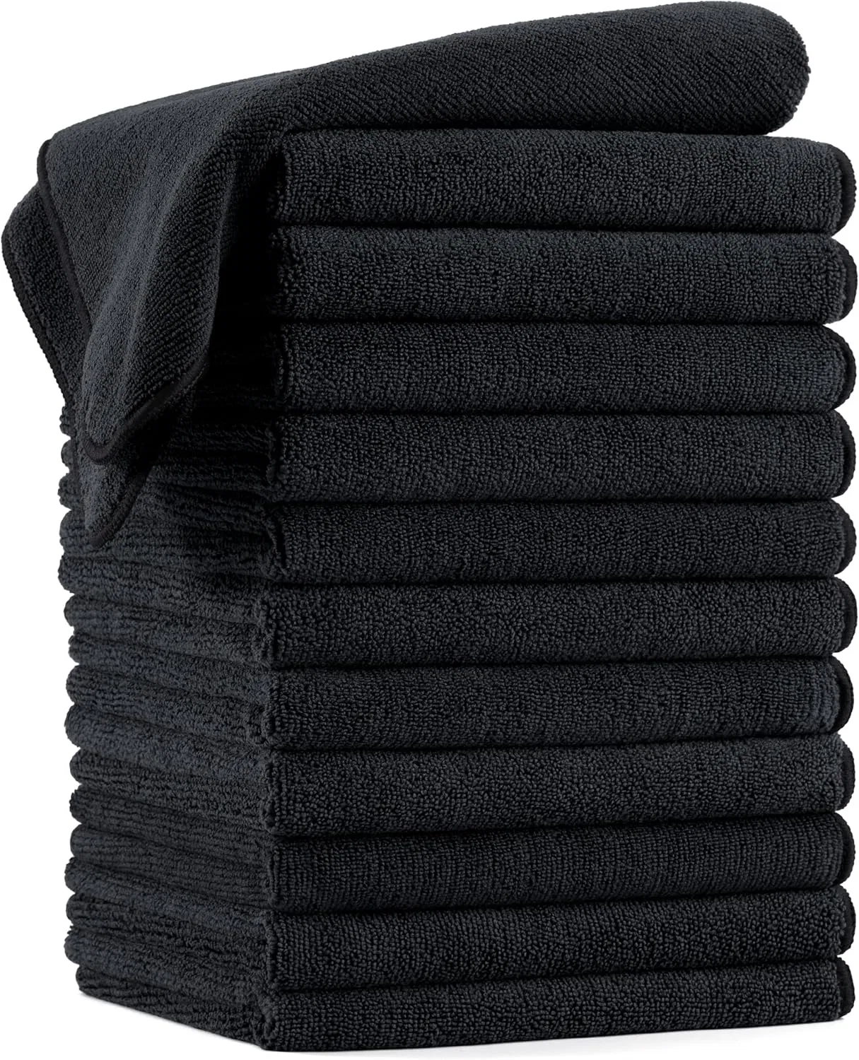 Профессиональные парикмахерские полотенца Polyte из микрофибры, 12 шт. Polyte, Black
