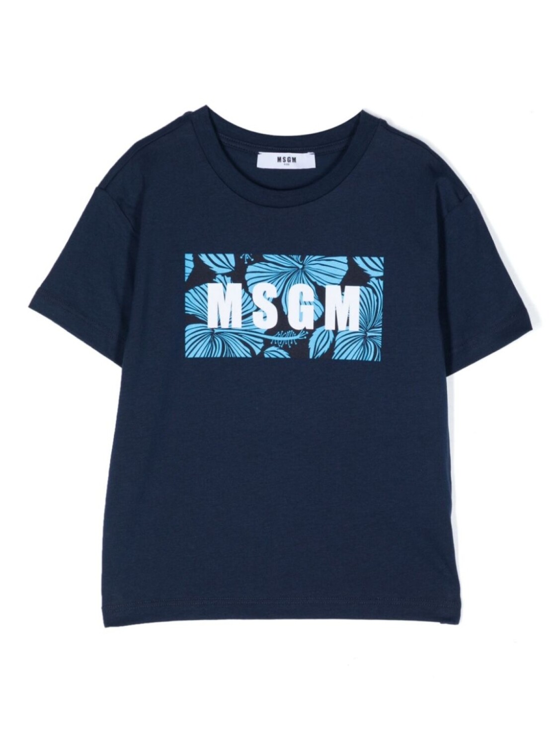 

MSGM Kids футболка с логотипом, синий