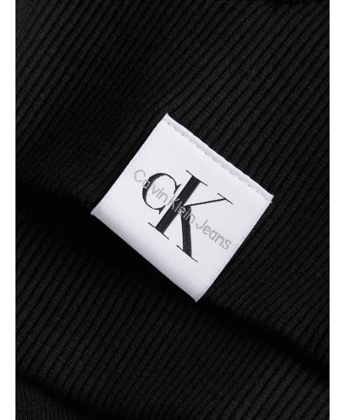 Черная ребристая толстовка для женщин Calvin Klein, черный — фото 3