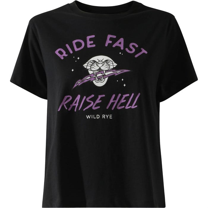 

Футболка с рисунком - женская Wild Rye, Ride Fast, Raise Hell Black