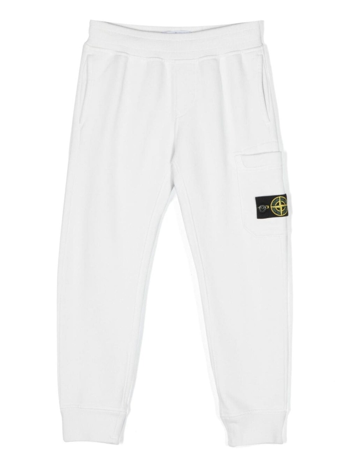 

Stone Island Junior спортивные брюки с нашивкой Compass, белый