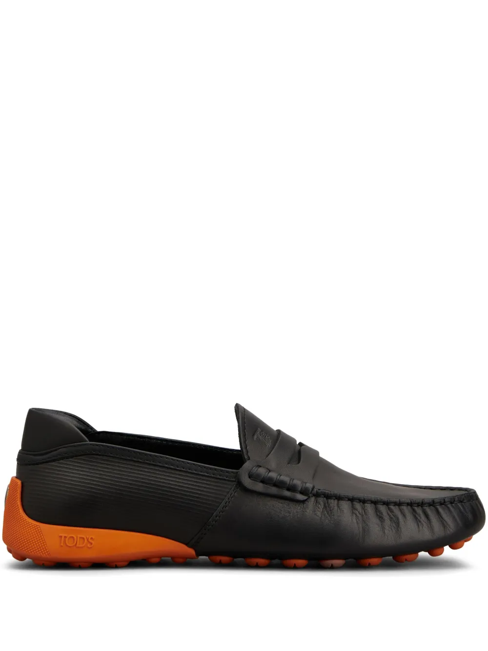 Лоферы с тисненым логотипом TOD'S, черный